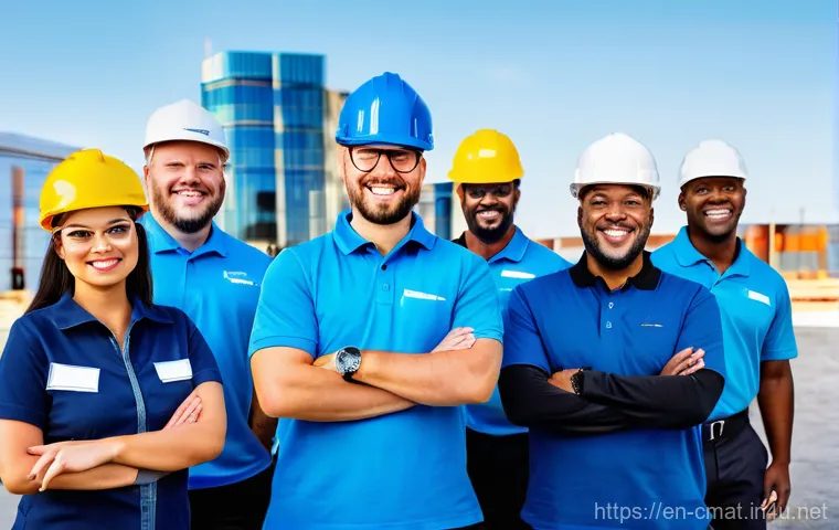 건설재료시험기사 학원 선택 기준 - **A highly detailed, realistic photograph of a diverse group of young adults, dressed in clean, prof...