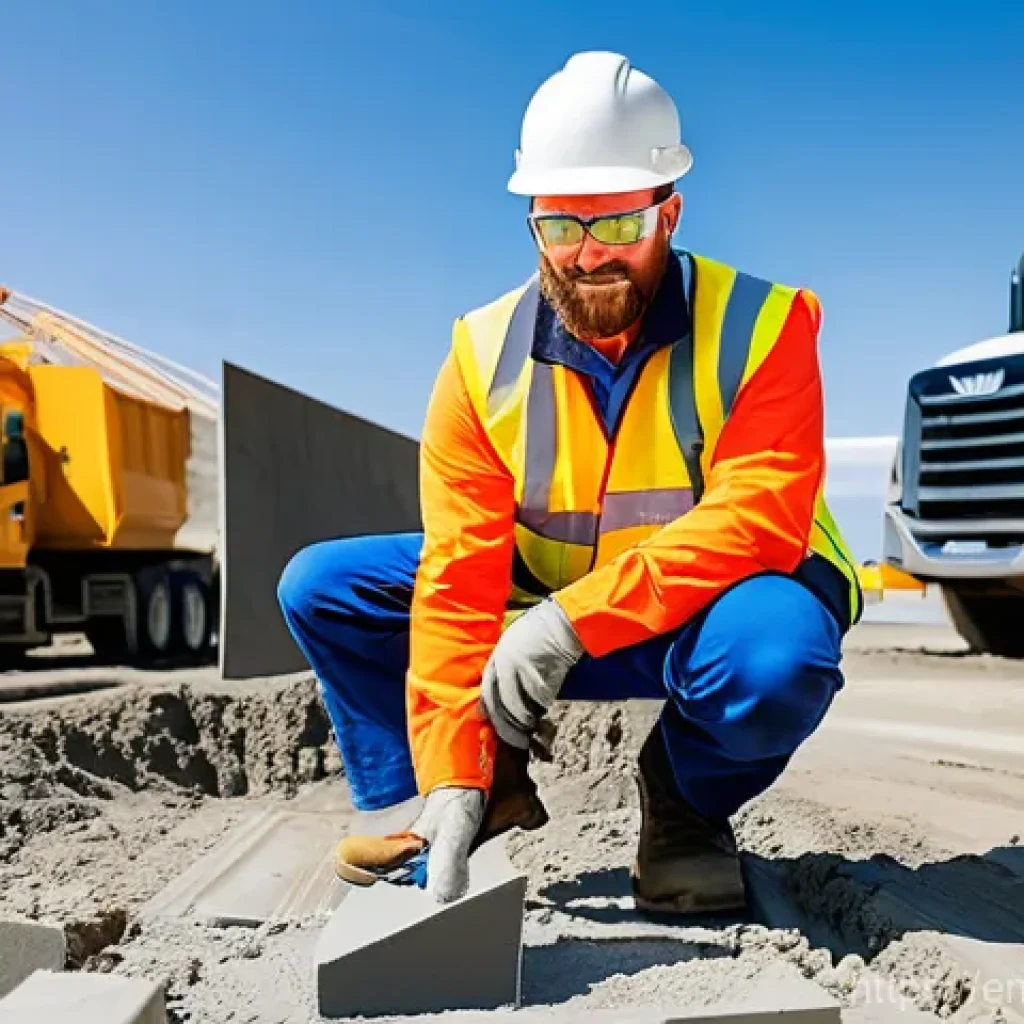 건설재료시험기사 자격증 취득 방법 - **Prompt:** A highly detailed, realistic image of a male Construction Materials Testing (CMT) techni...