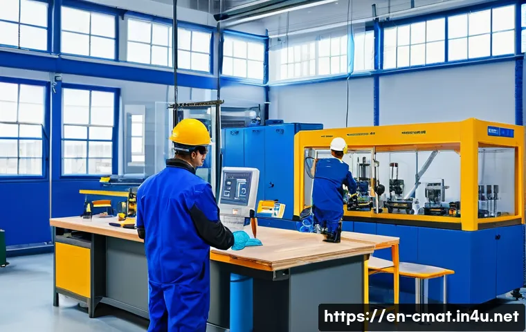 건설재료시험 기술자와 국제 기준 - A professional construction material testing laboratory scene showing a diverse group of technicians...